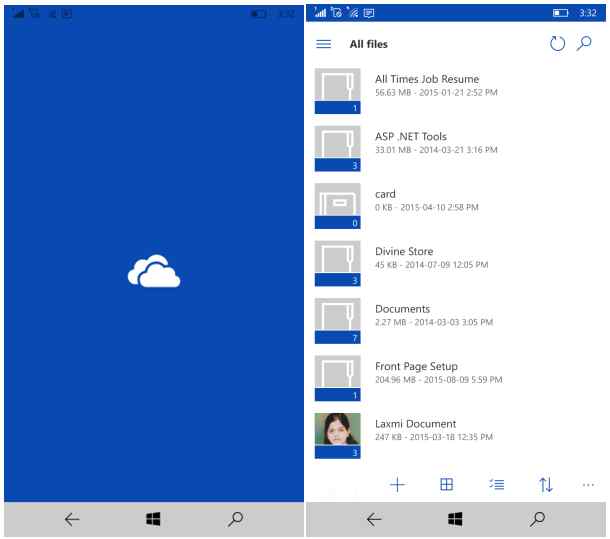 one drive for windows phone